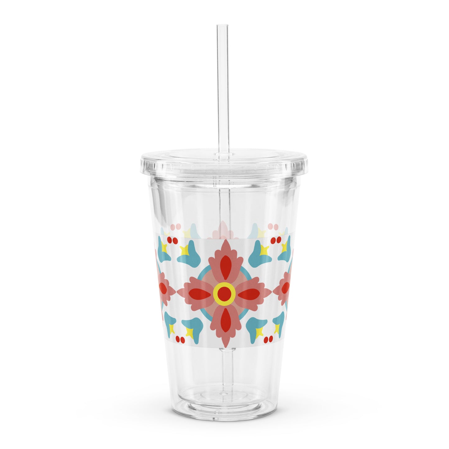 Clear plastic tumbler