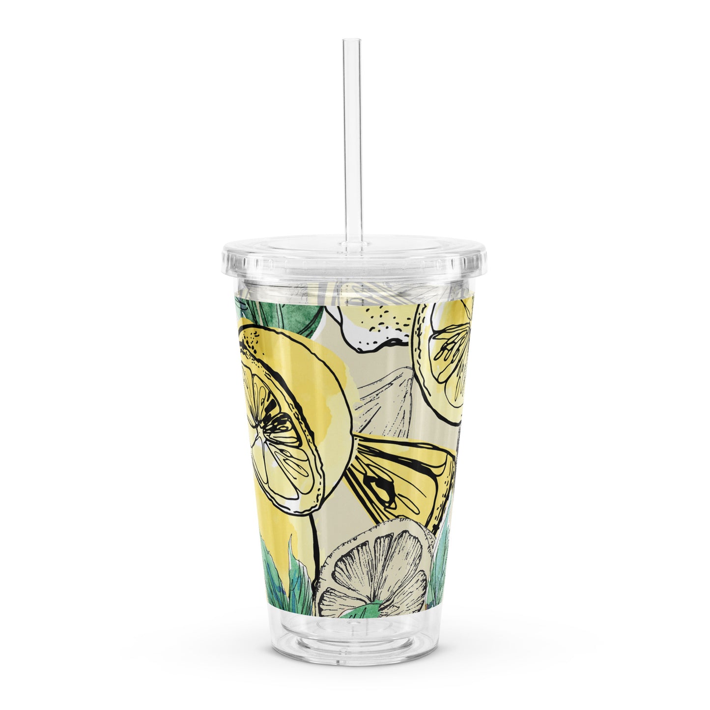 Clear plastic tumbler