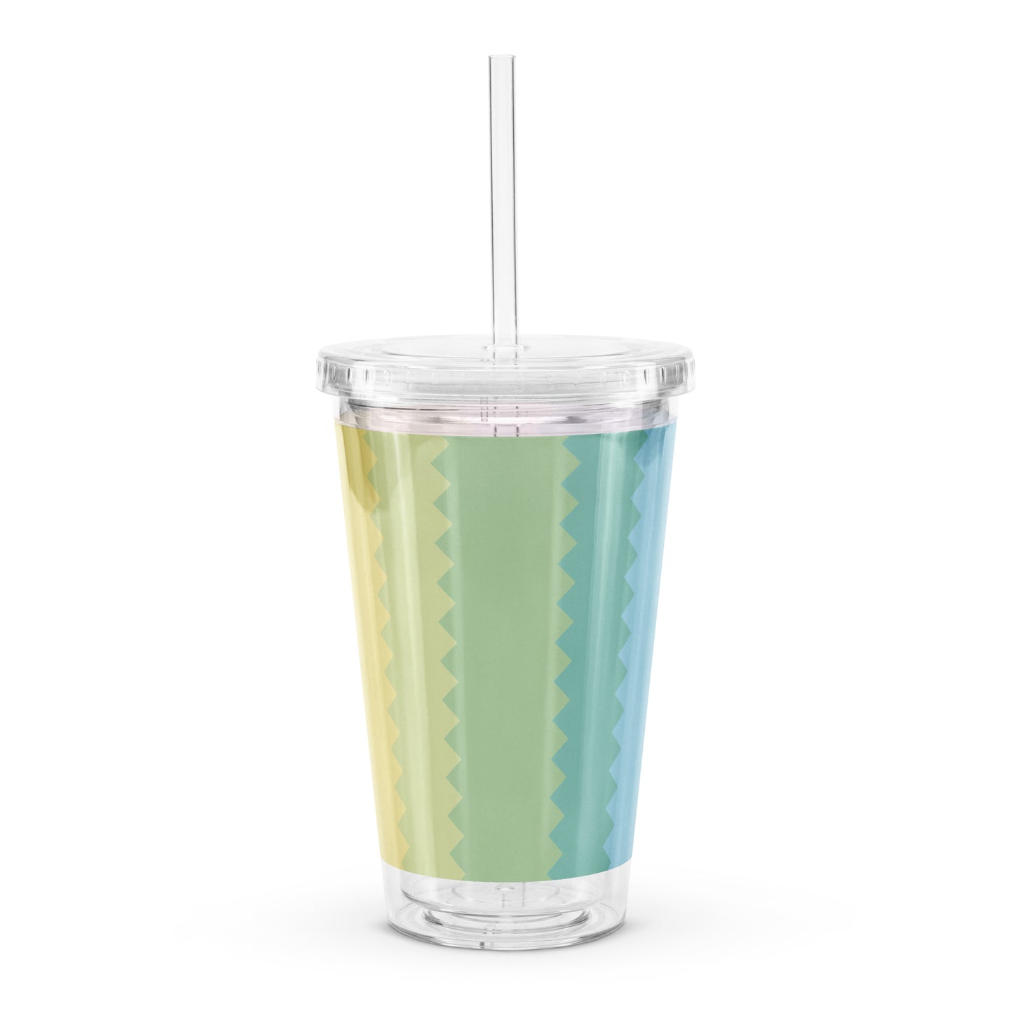 Clear plastic tumbler