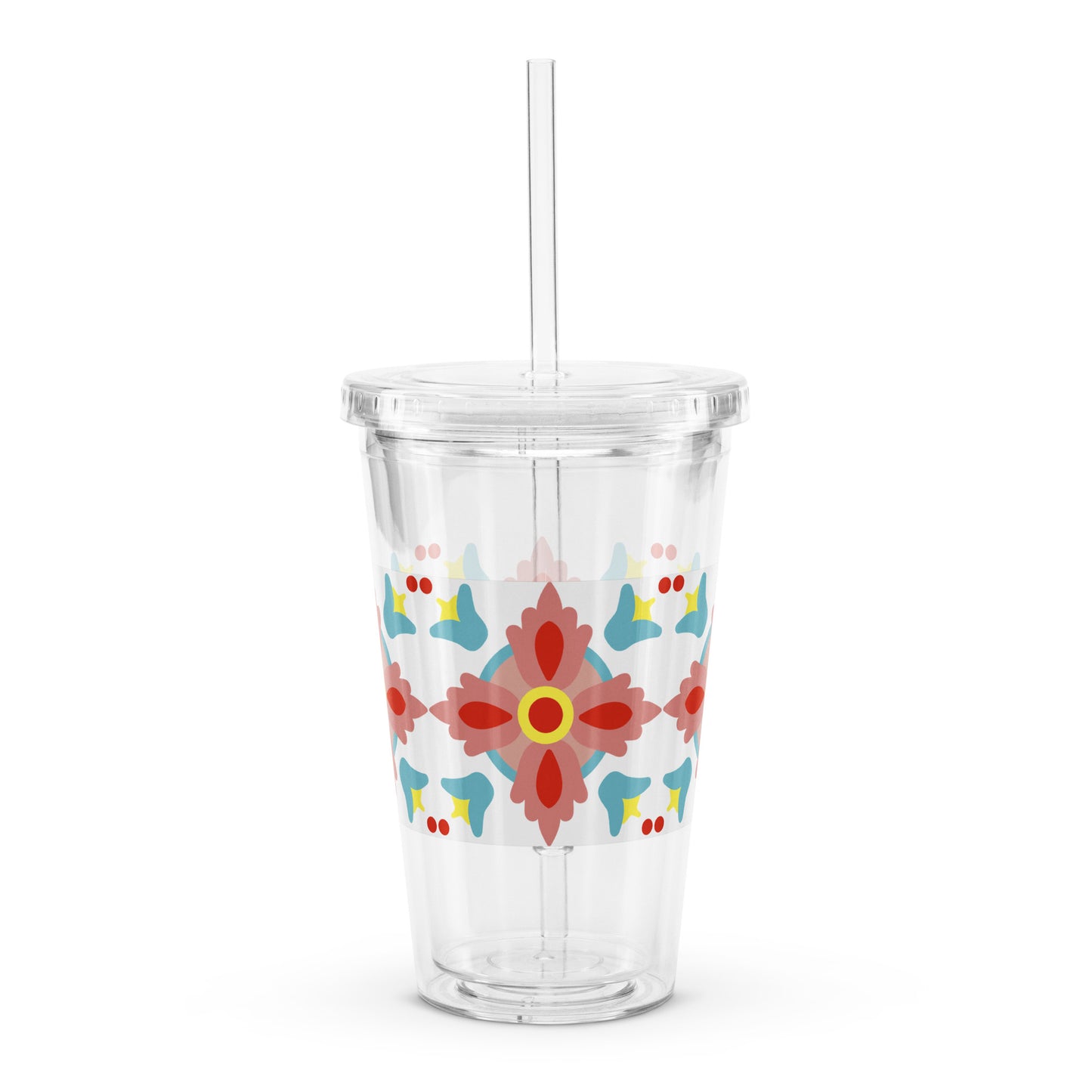 Clear plastic tumbler