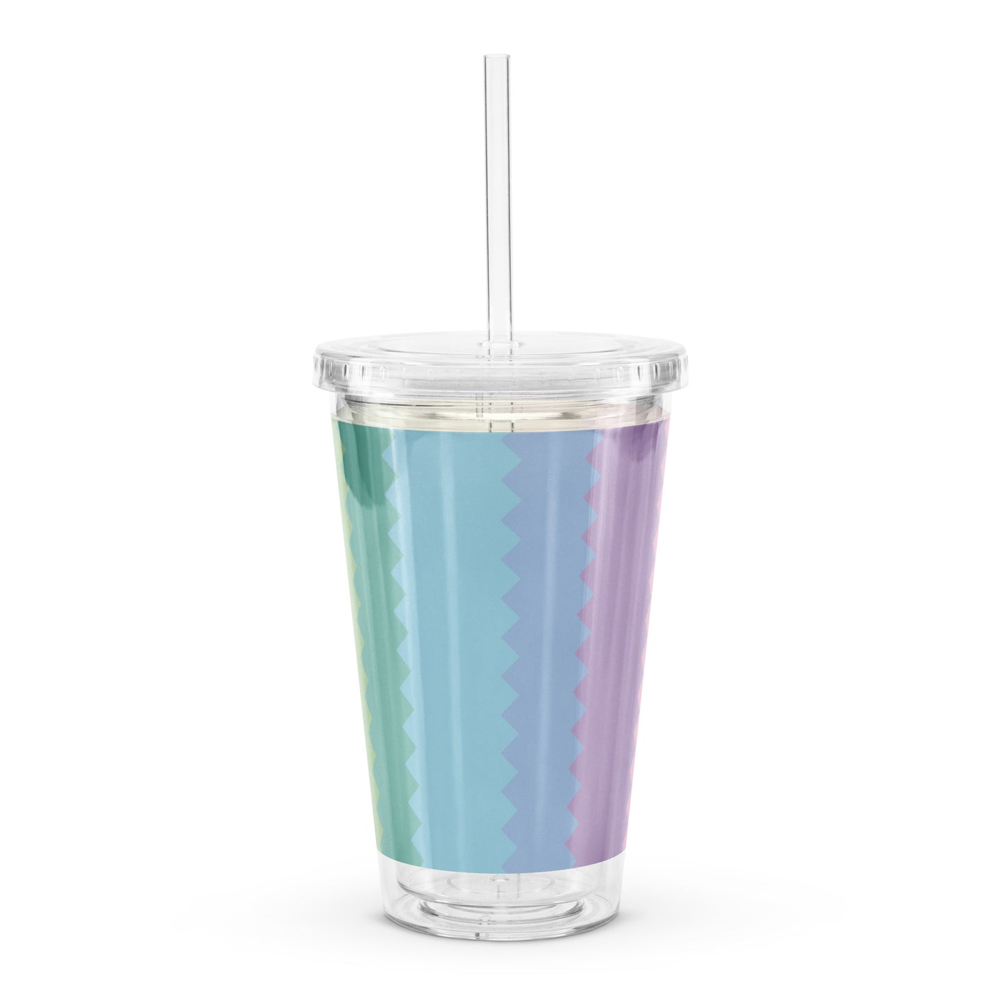 Clear plastic tumbler