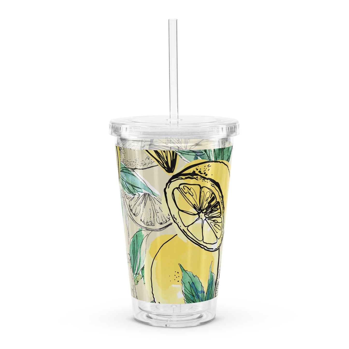 Clear plastic tumbler