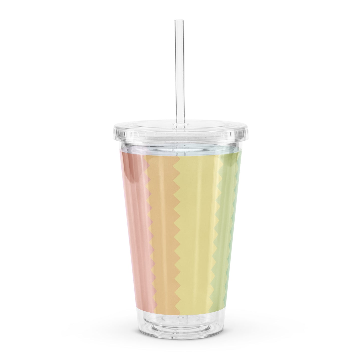 Clear plastic tumbler
