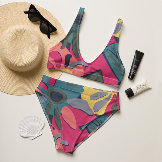 Recycled high-waisted bikini
