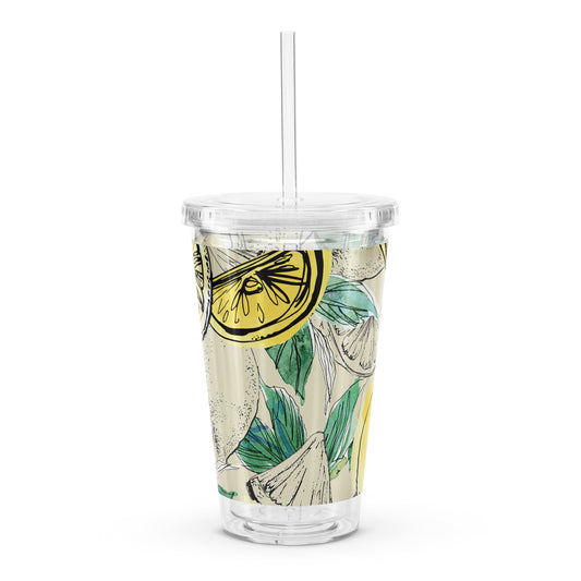 Clear plastic tumbler
