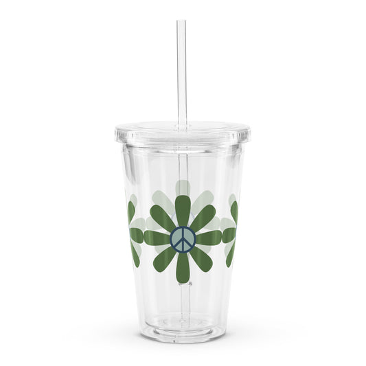 Clear plastic tumbler