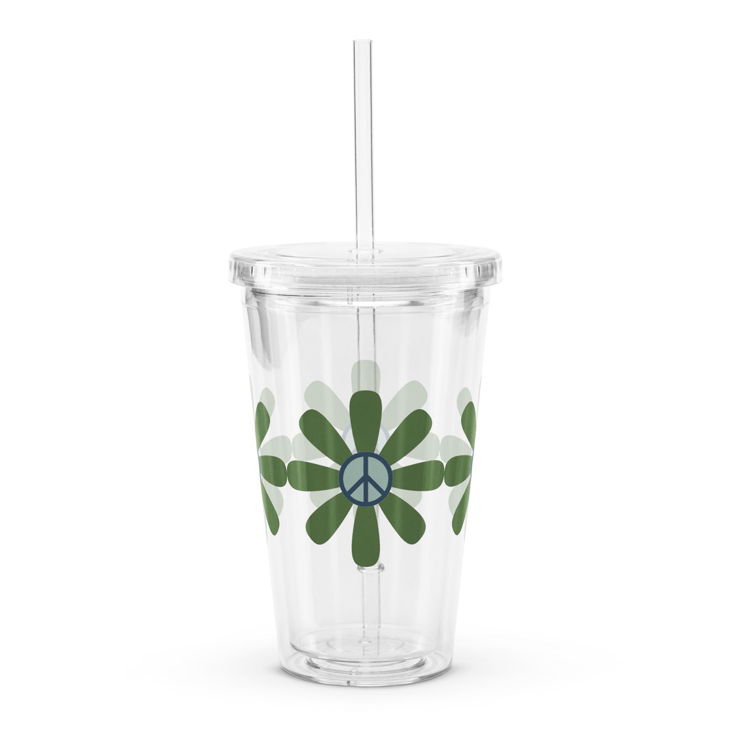 Clear plastic tumbler