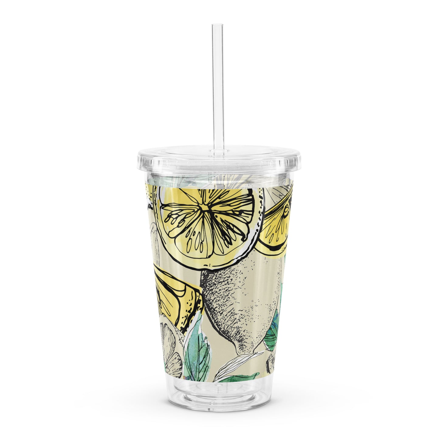 Clear plastic tumbler