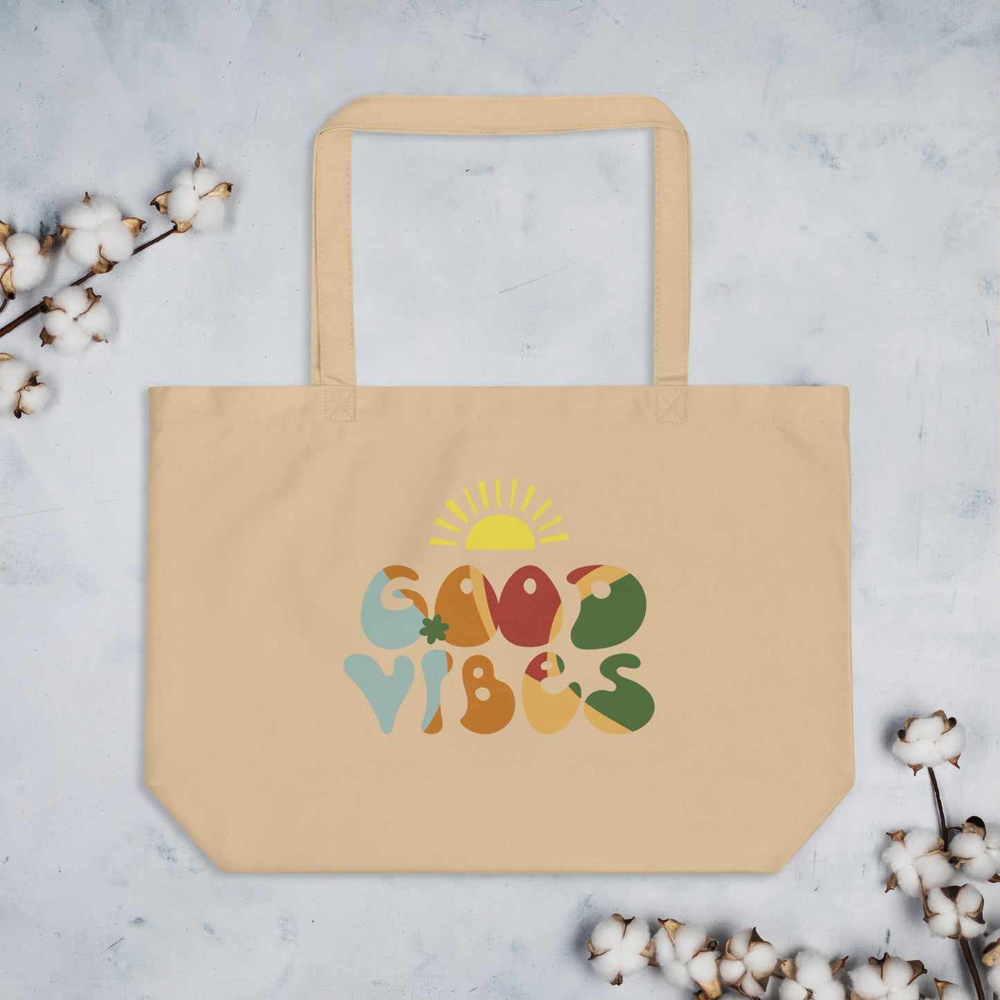 Large organic tote bag